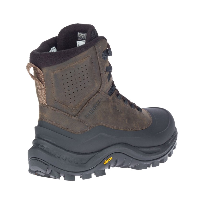 Bottes Merrell Thermo Overlook 2 Mid Waterproof Marron Foncé Homme | F.U.XPON